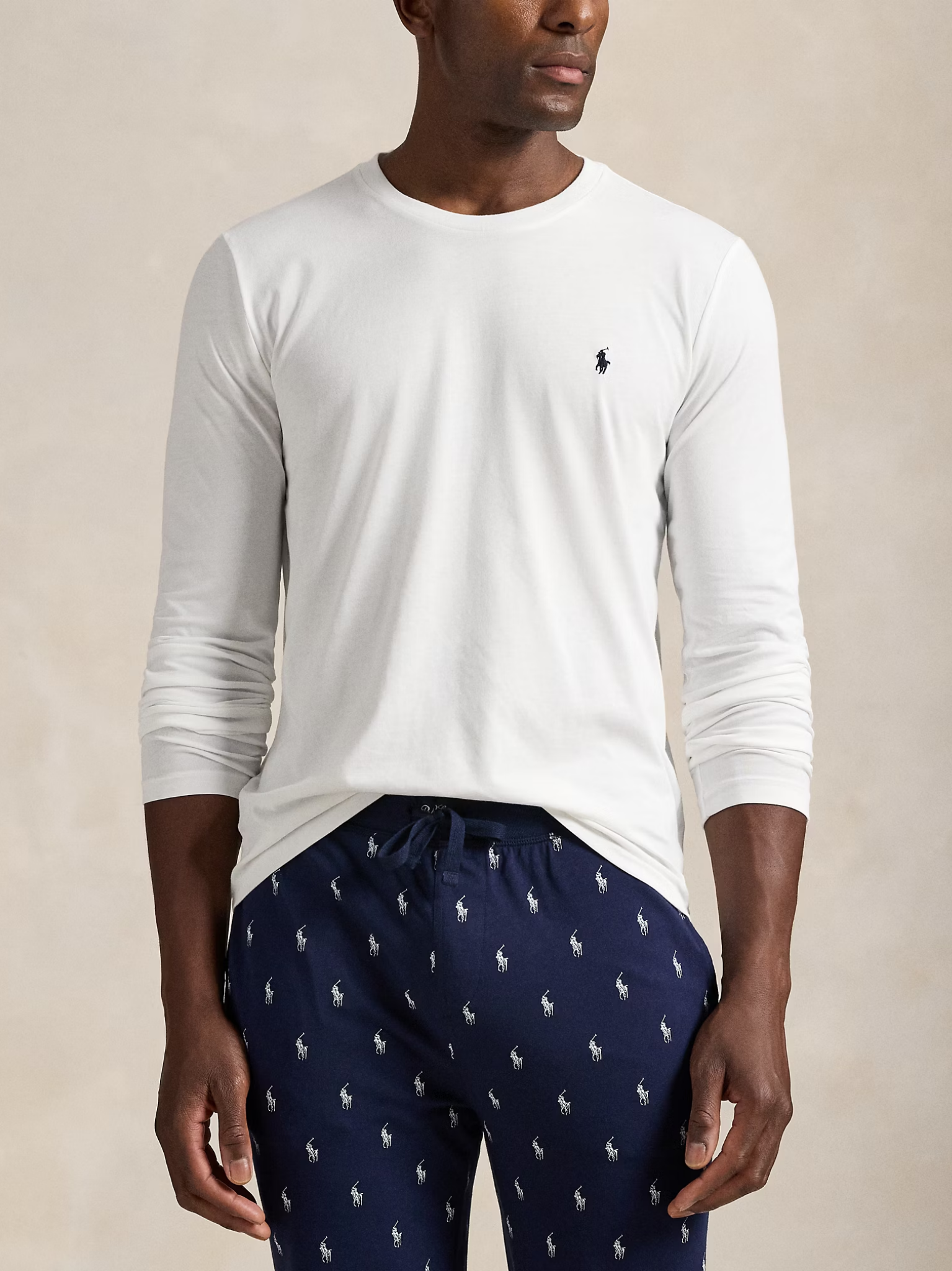 RALPH LAUREN Cotton Jersey Sleep Shirt White