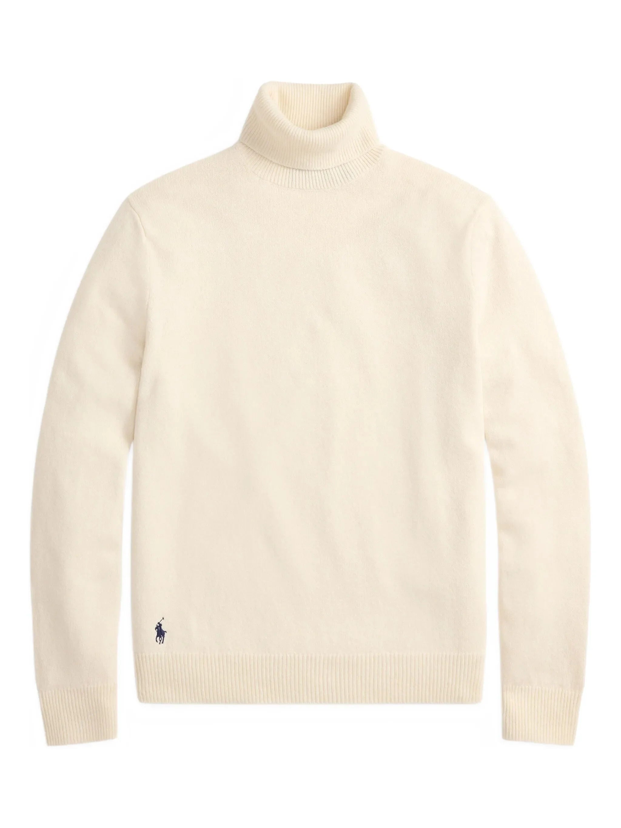 RALPH LAUREN Wool-Cotton Roll Neck Jumper Andover Cream