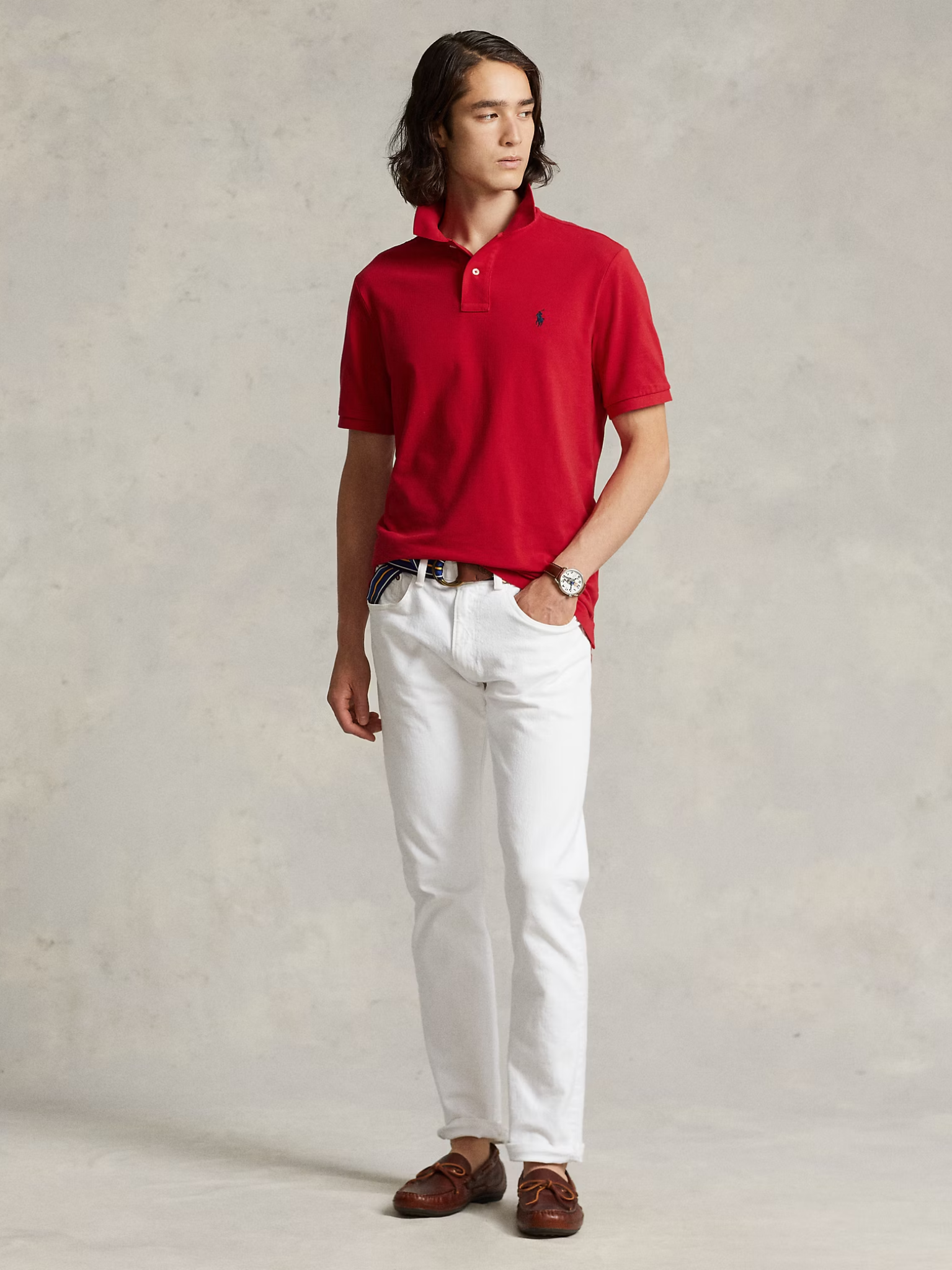 RALPH LAUREN The Iconic Mesh Polo Shirt Red
