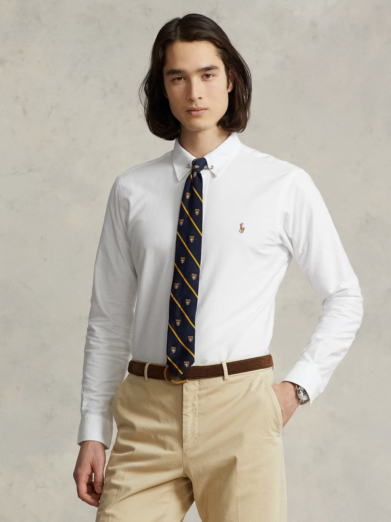 RALPH LAUREN Custom Fit Oxford Shirt White