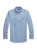 RALPH LAUREN Custom Fit Stretch Poplin Shirt Blue/White Hairline