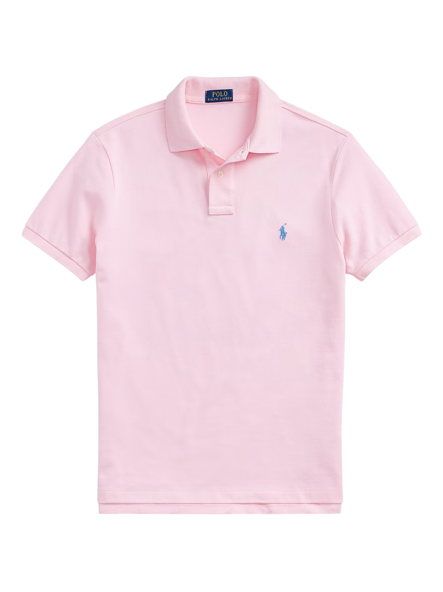 RALPH LAUREN The Iconic Mesh Polo Shirt Carmel Pink/Blue