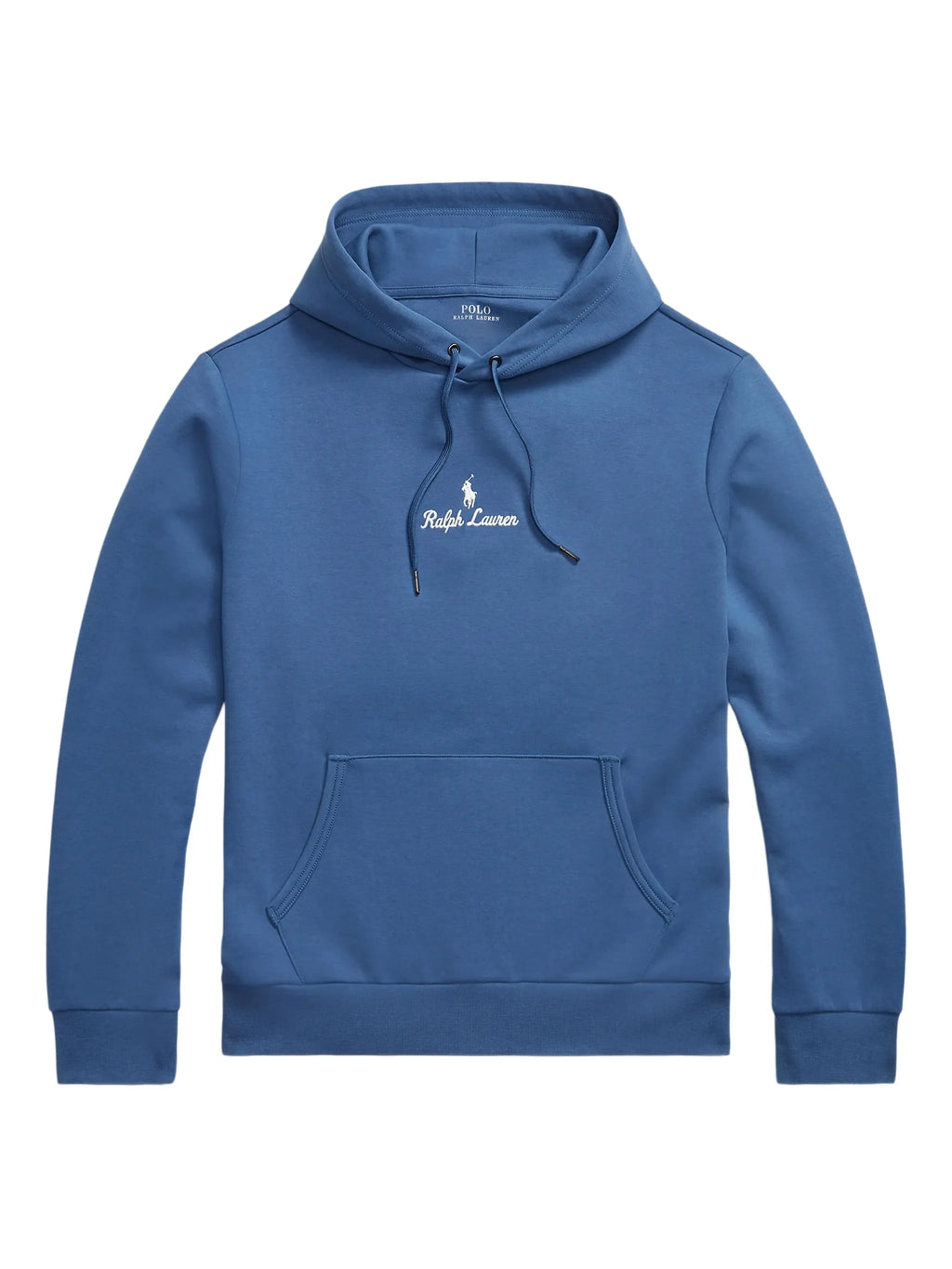 RALPH LAUREN Logo Double-Knit Hoodie Blue