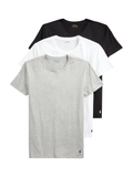 RALPH LAUREN Slim Crewneck 3-Pack T-shirts White/Black/Andover