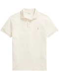 RALPH LAUREN Slim Fit Mesh Polo Shirt Natural
