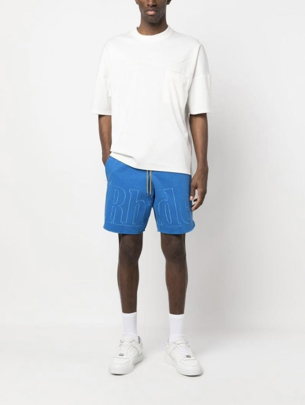 RHUDE logo-print drawstring swim Shorts