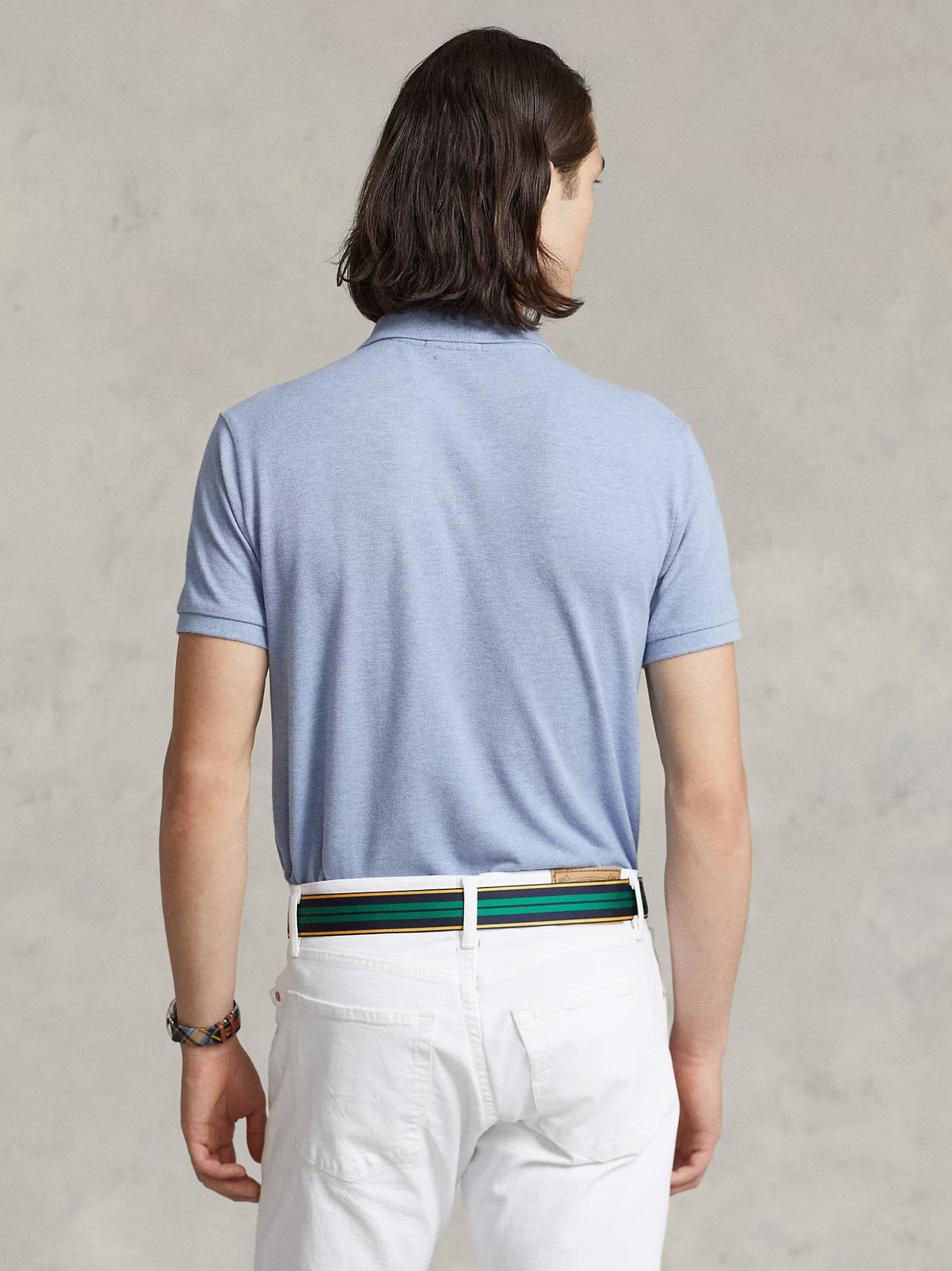 RALPH LAUREN The Iconic Mesh Polo Shirt Isle Heather