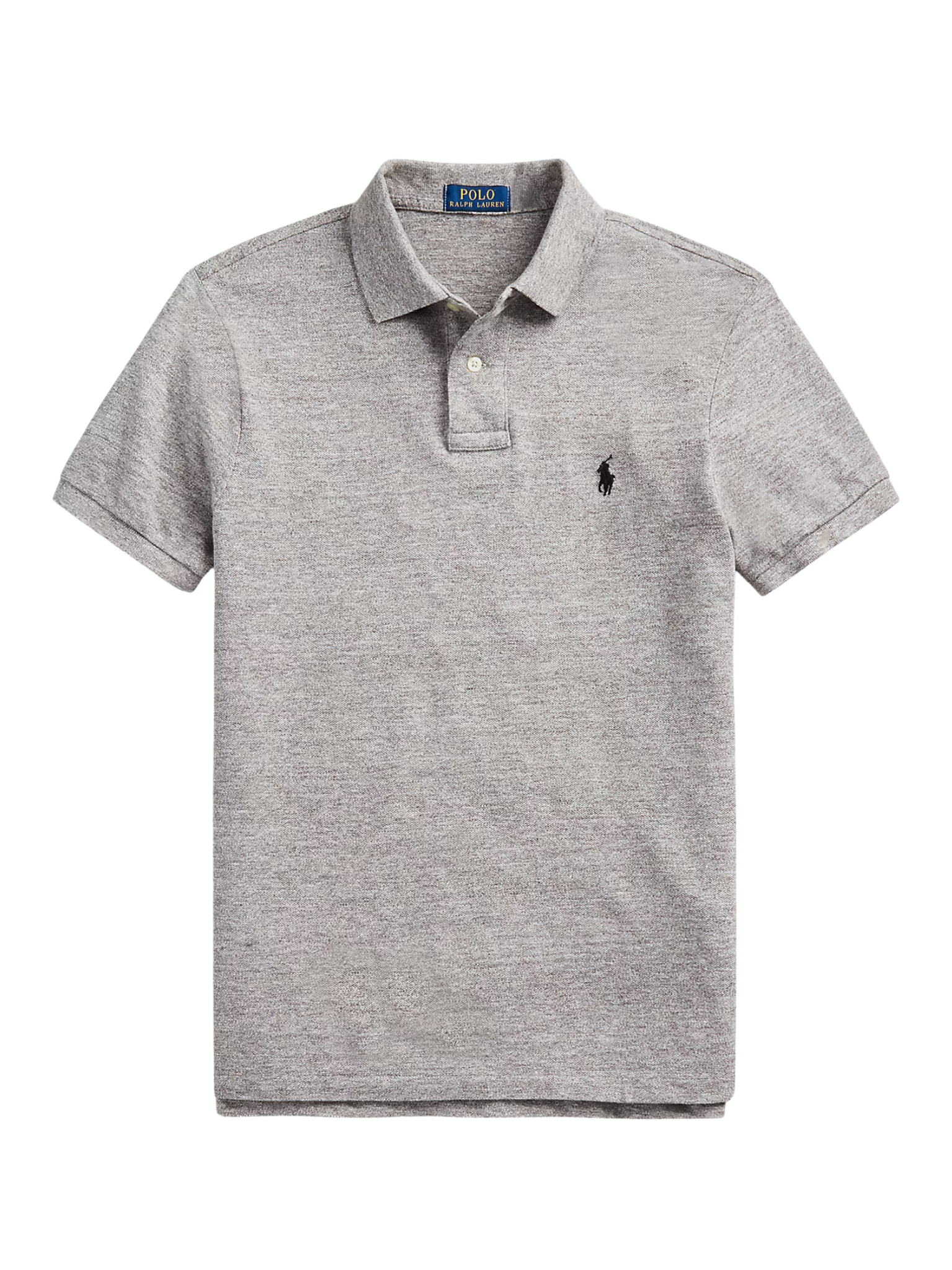 RALPH LAUREN Slim Fit Mesh Polo Shirt Canterbury Heather