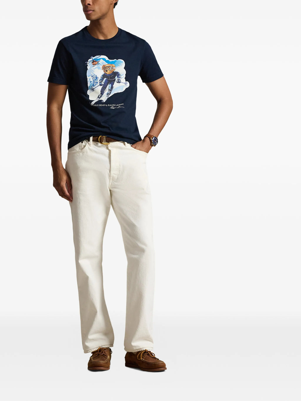 RALPH LAUREN Custom Slim Fit Polo Bear T-Shirt Navy