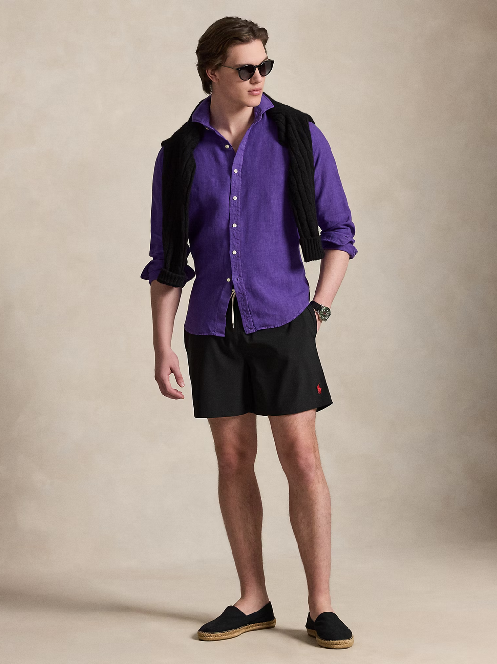 RALPH LAUREN Traveller Swimming Trunks Polo Black