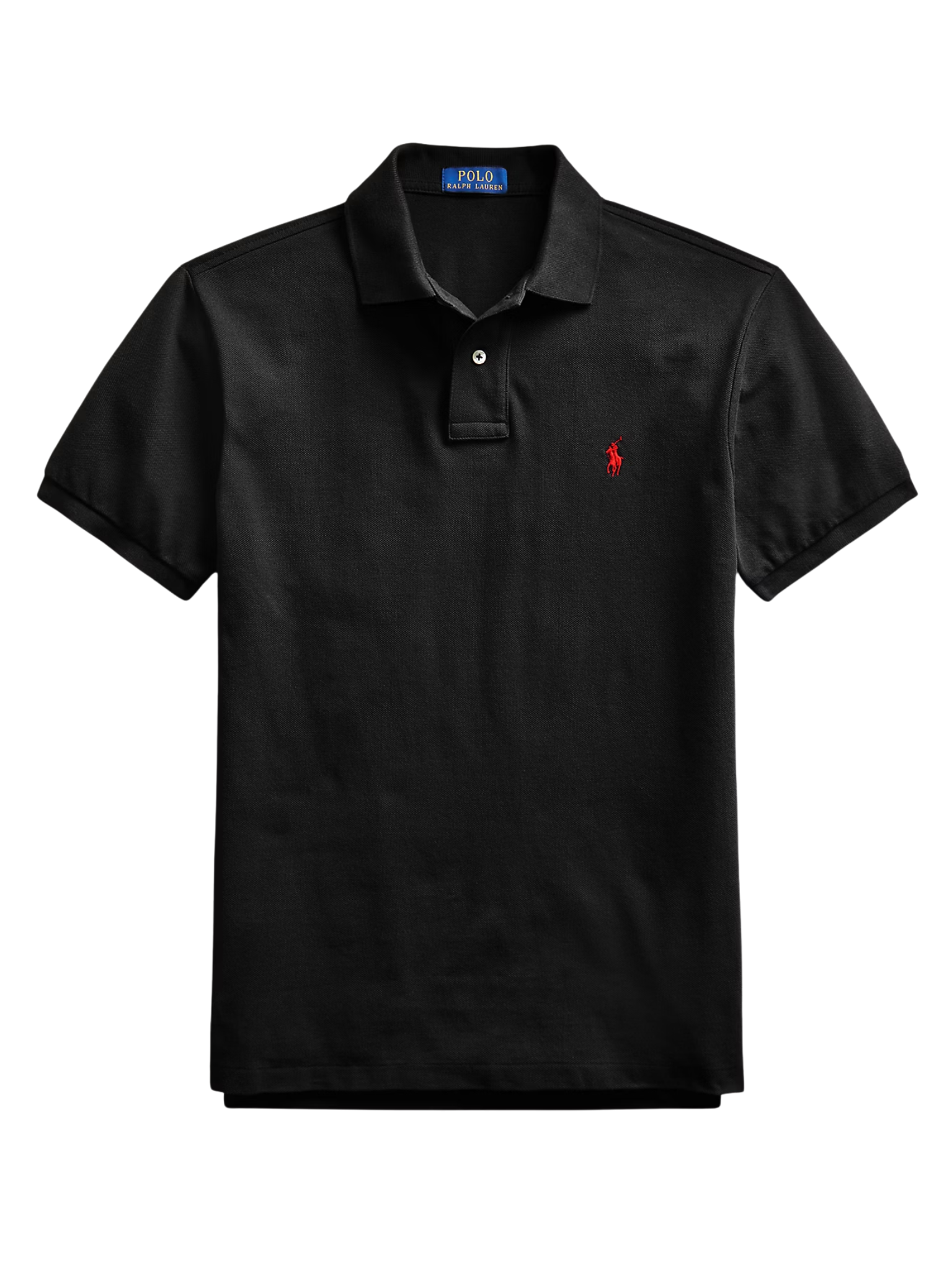 RALPH LAUREN Slim Fit Mesh Polo Shirt Polo Black