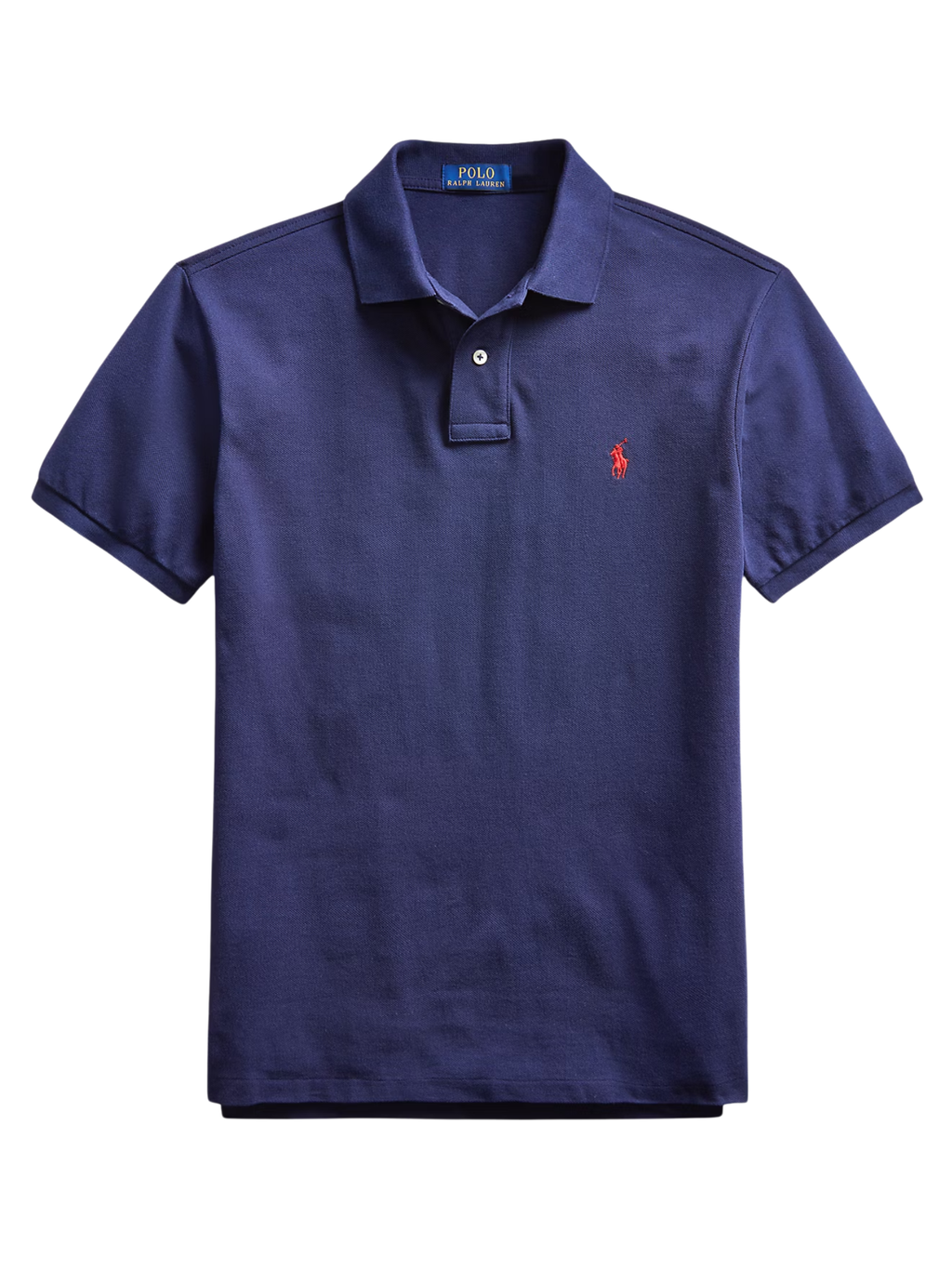 RALPH LAUREN Slim Fit Mesh Polo Shirt Newport Navy