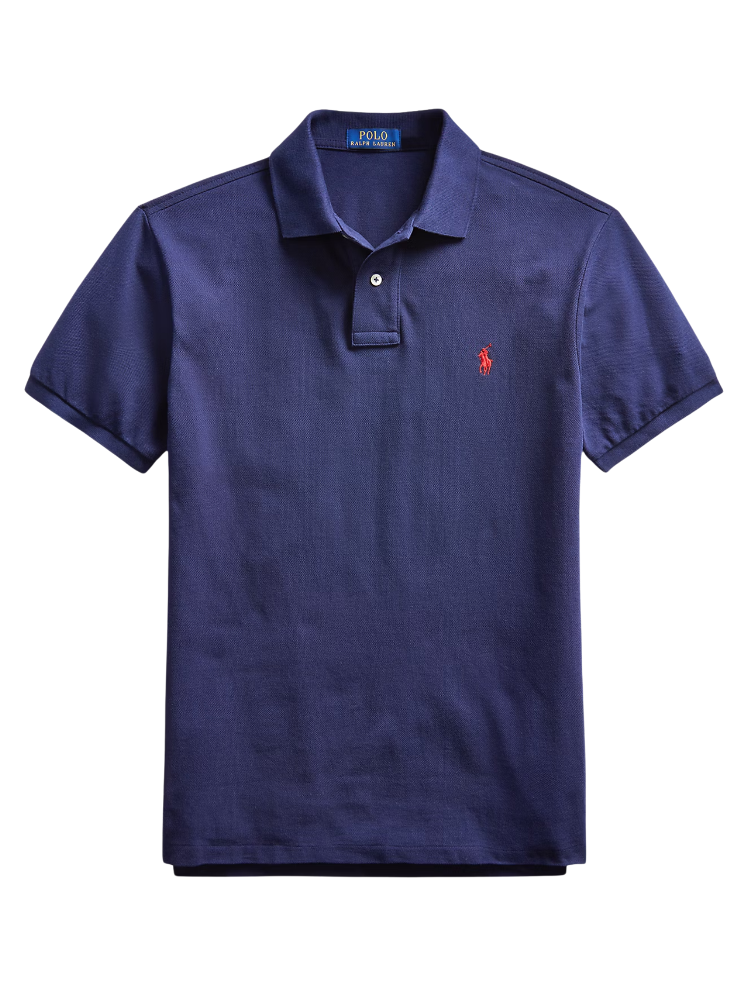 RALPH LAUREN Slim Fit Mesh Polo Shirt Newport Navy