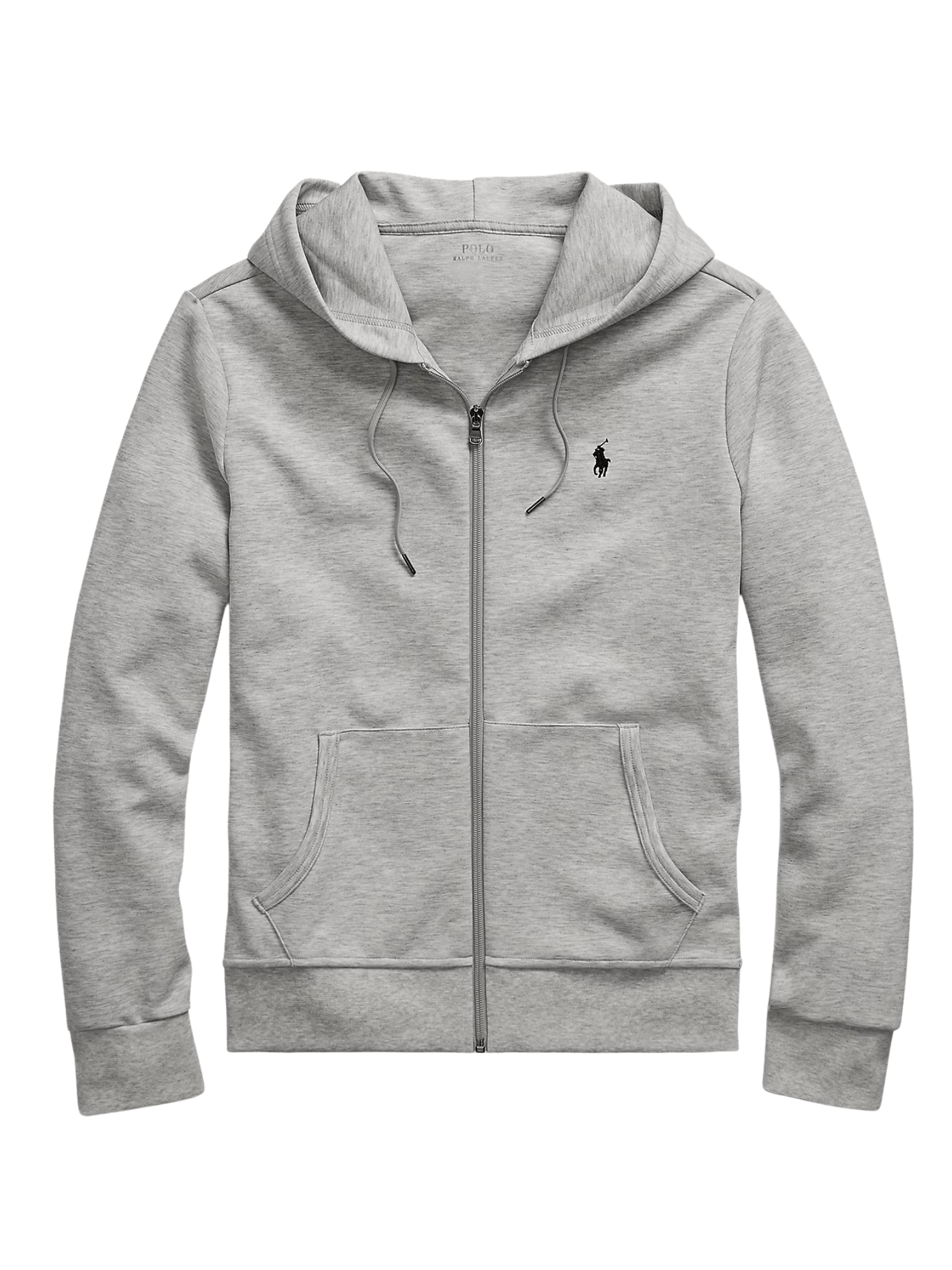 RALPH LAUREN Double-Knit Full-Zip Hoodie Light Sport Heather