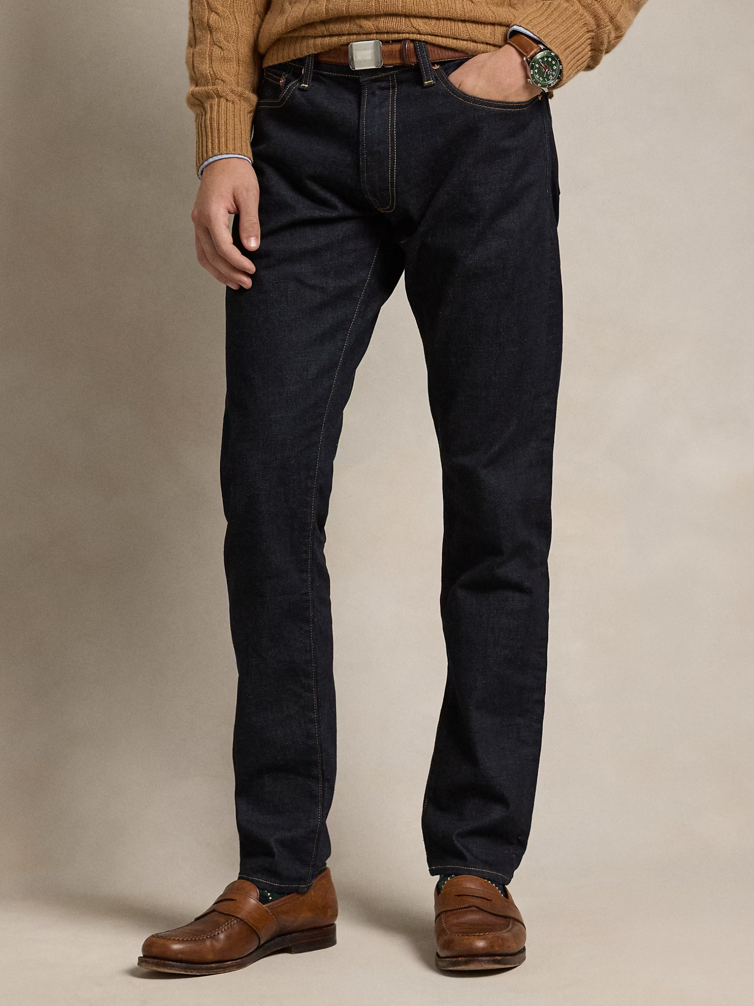 RALPH LAUREN Sullivan Slim Polo Pony Stretch Jeans Rinse Stretch Navy