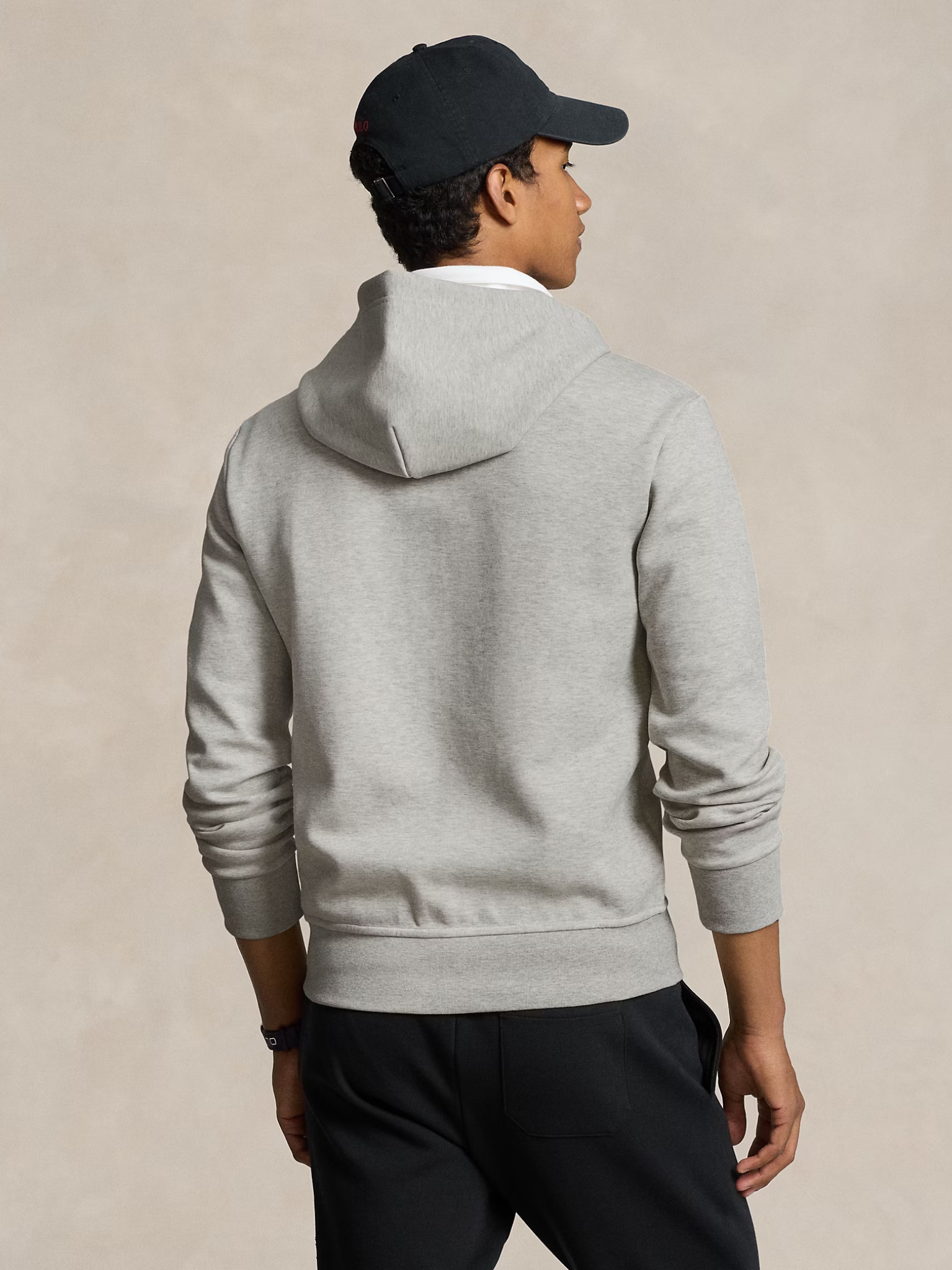 RALPH LAUREN Double-Knit Full-Zip Hoodie Light Sport Heather