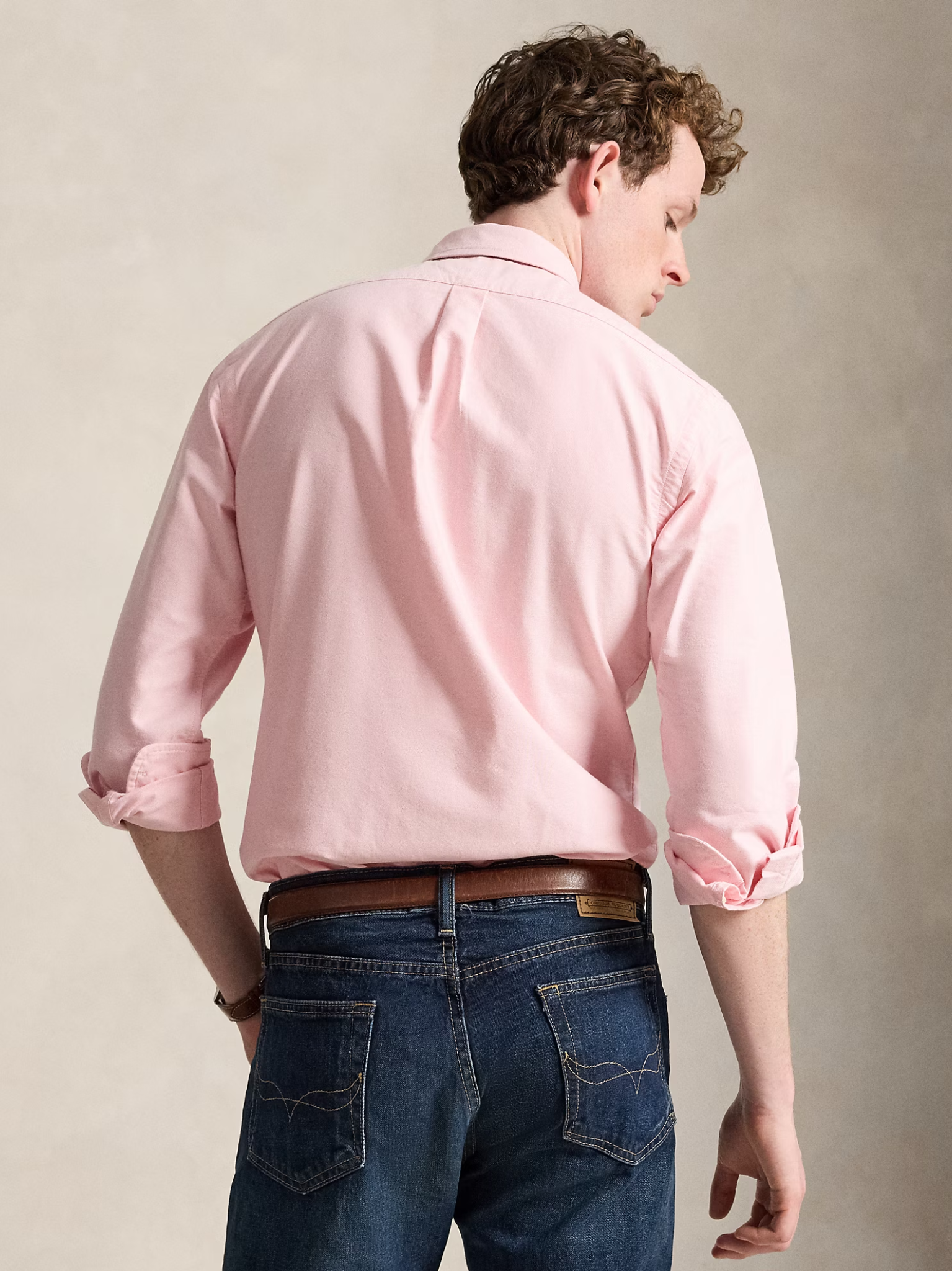 RALPH LAUREN Slim Fit Oxford Shirt Pink