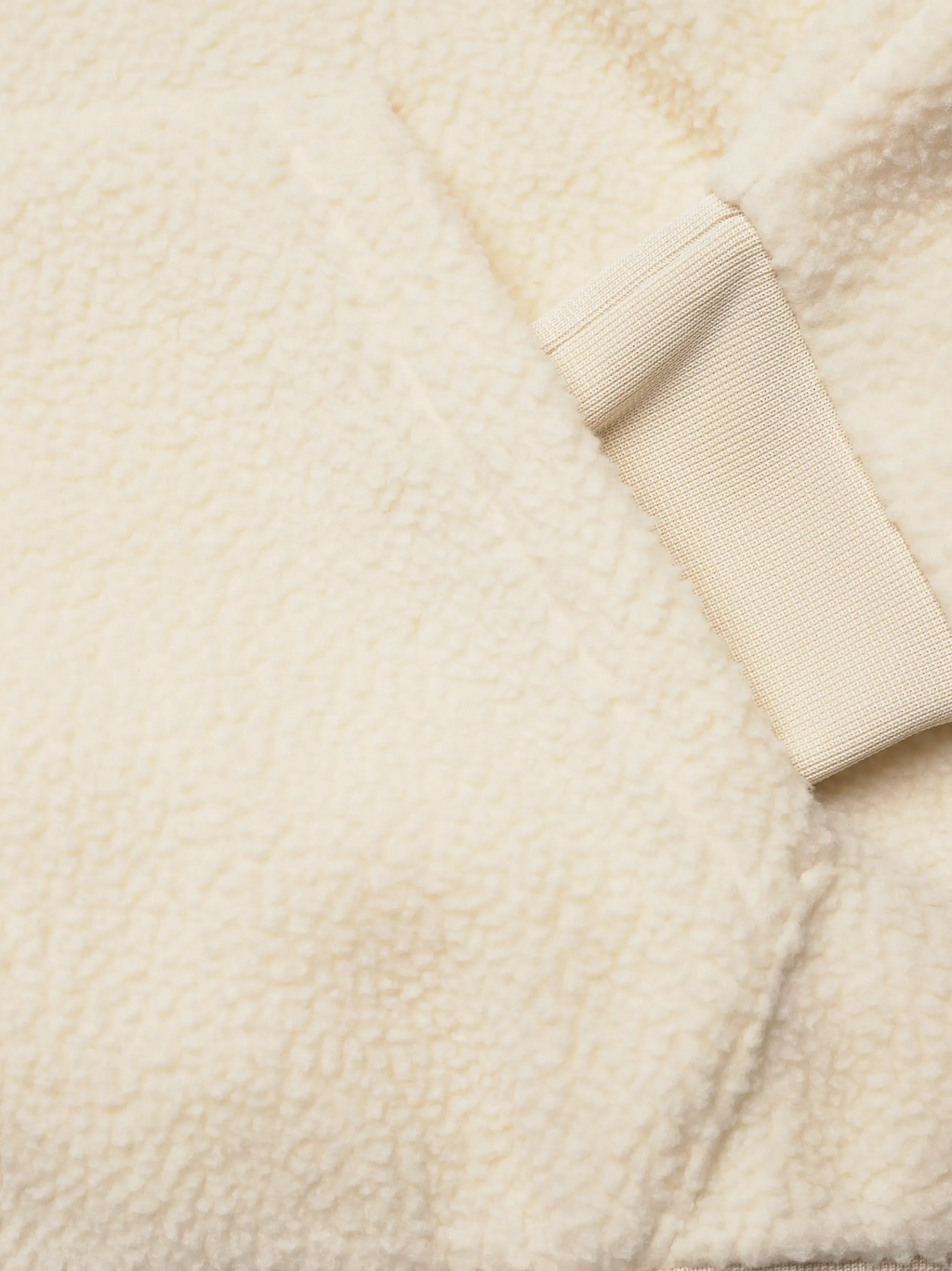 RALPH LAUREN Polo Pile Fleece Hoodie Cream