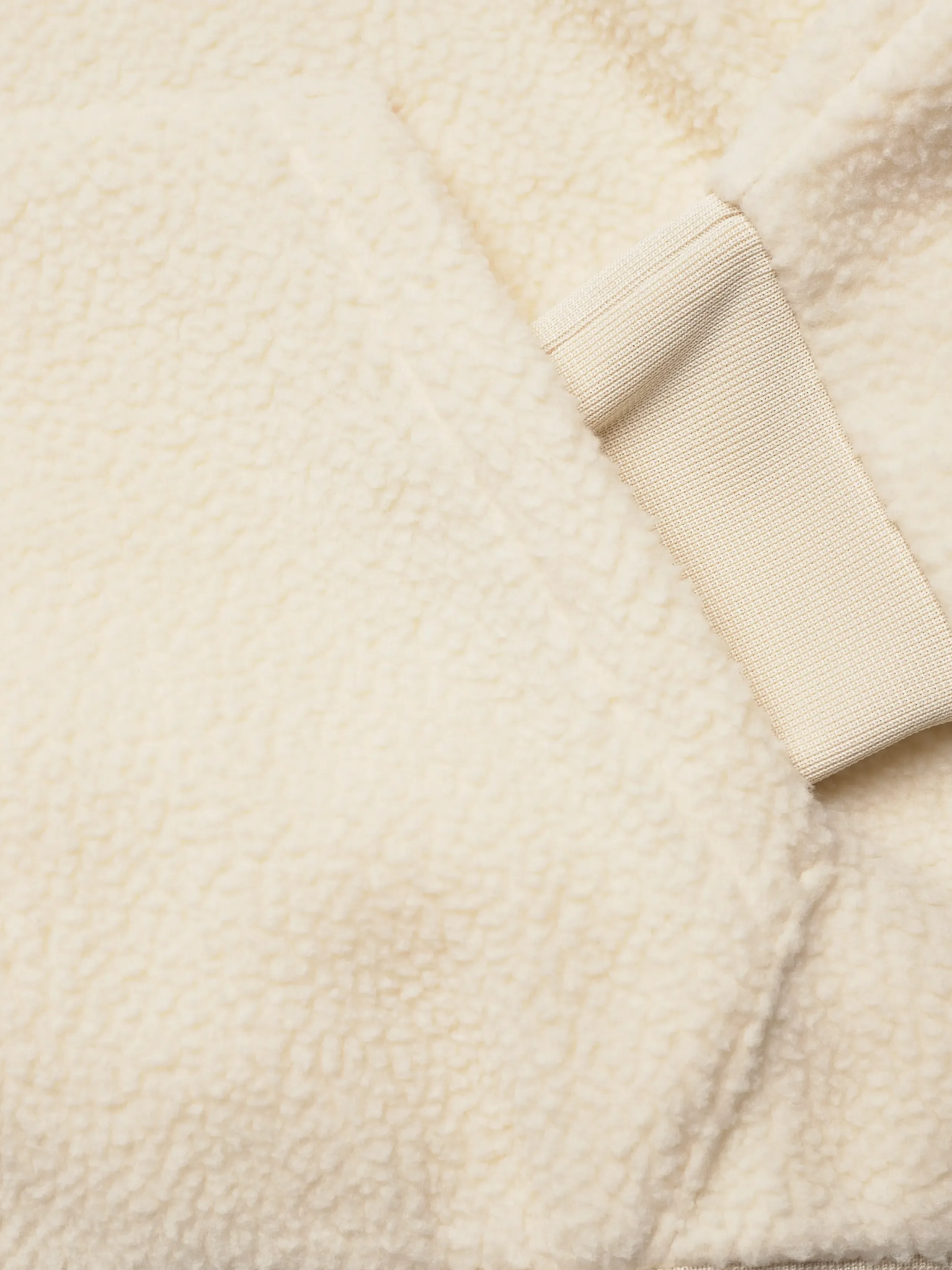 RALPH LAUREN Polo Pile Fleece Hoodie Cream