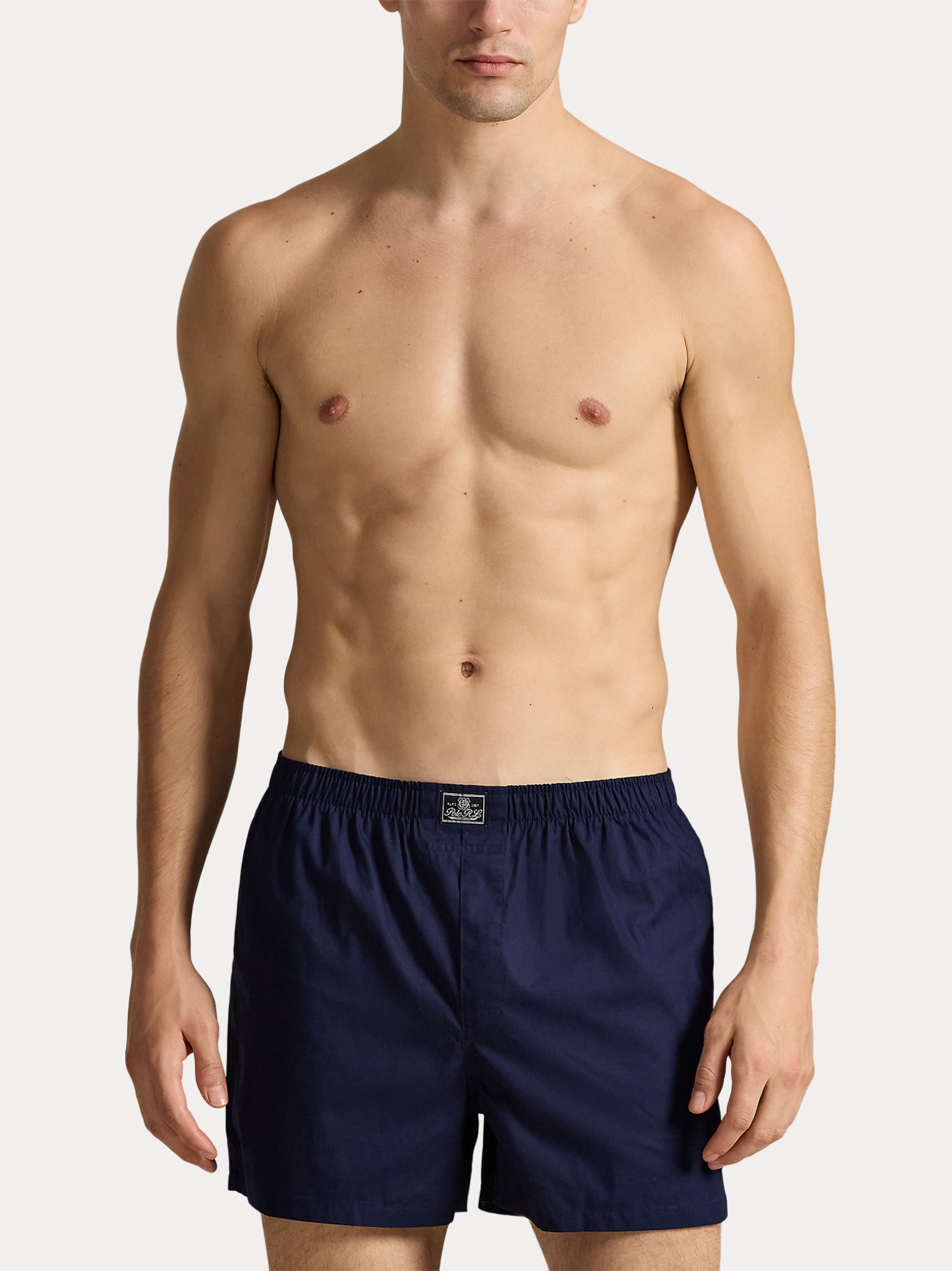 RALPH LAUREN Cotton Boxer 3-Pack White/Blue/Navy