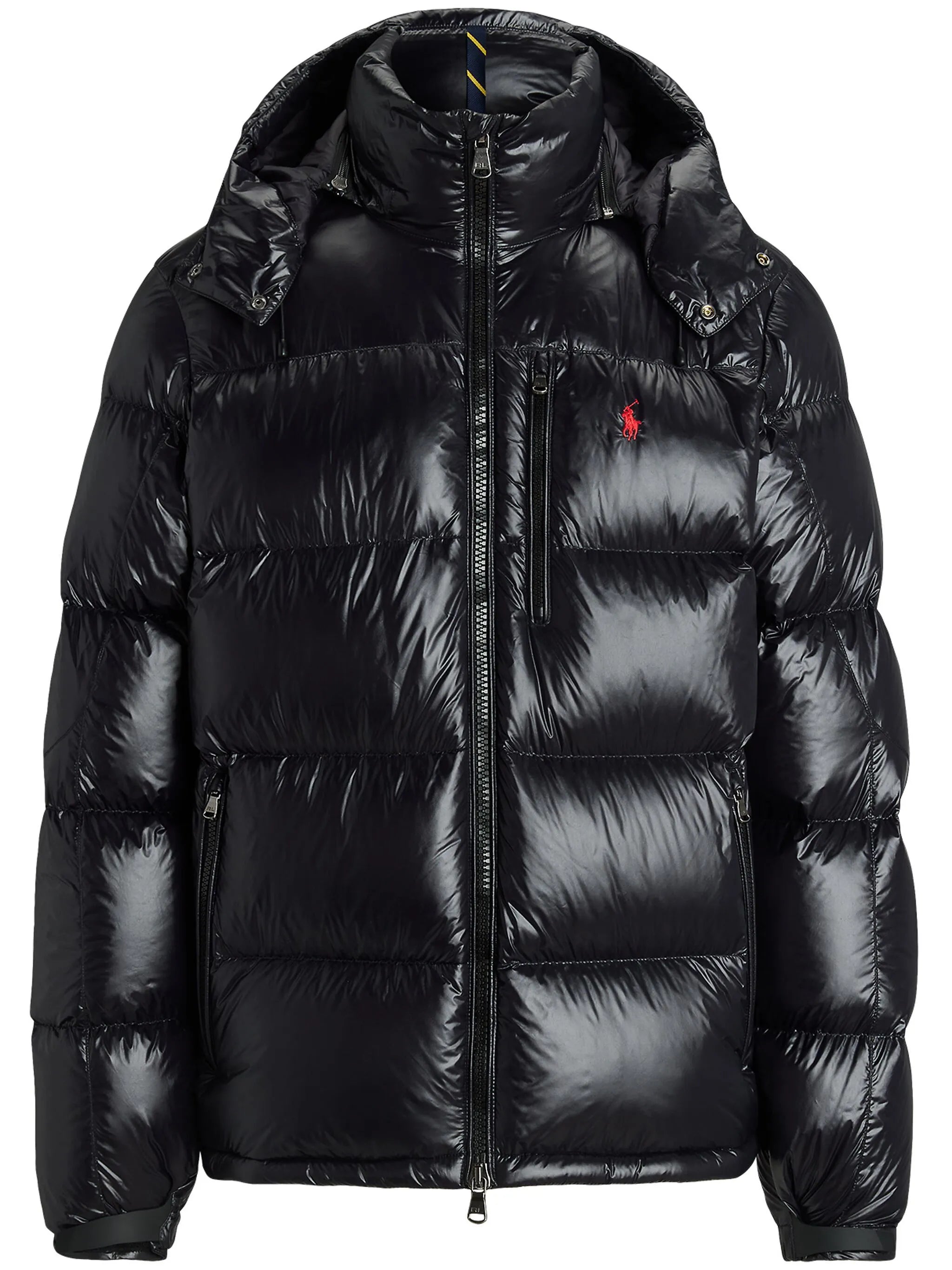 RALPH LAUREN Gorham Hooded Puffer Jacket Shiny Black