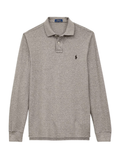 RALPH LAUREN Custom Slim Fit Mesh Polo Shirt Canterbury Heather