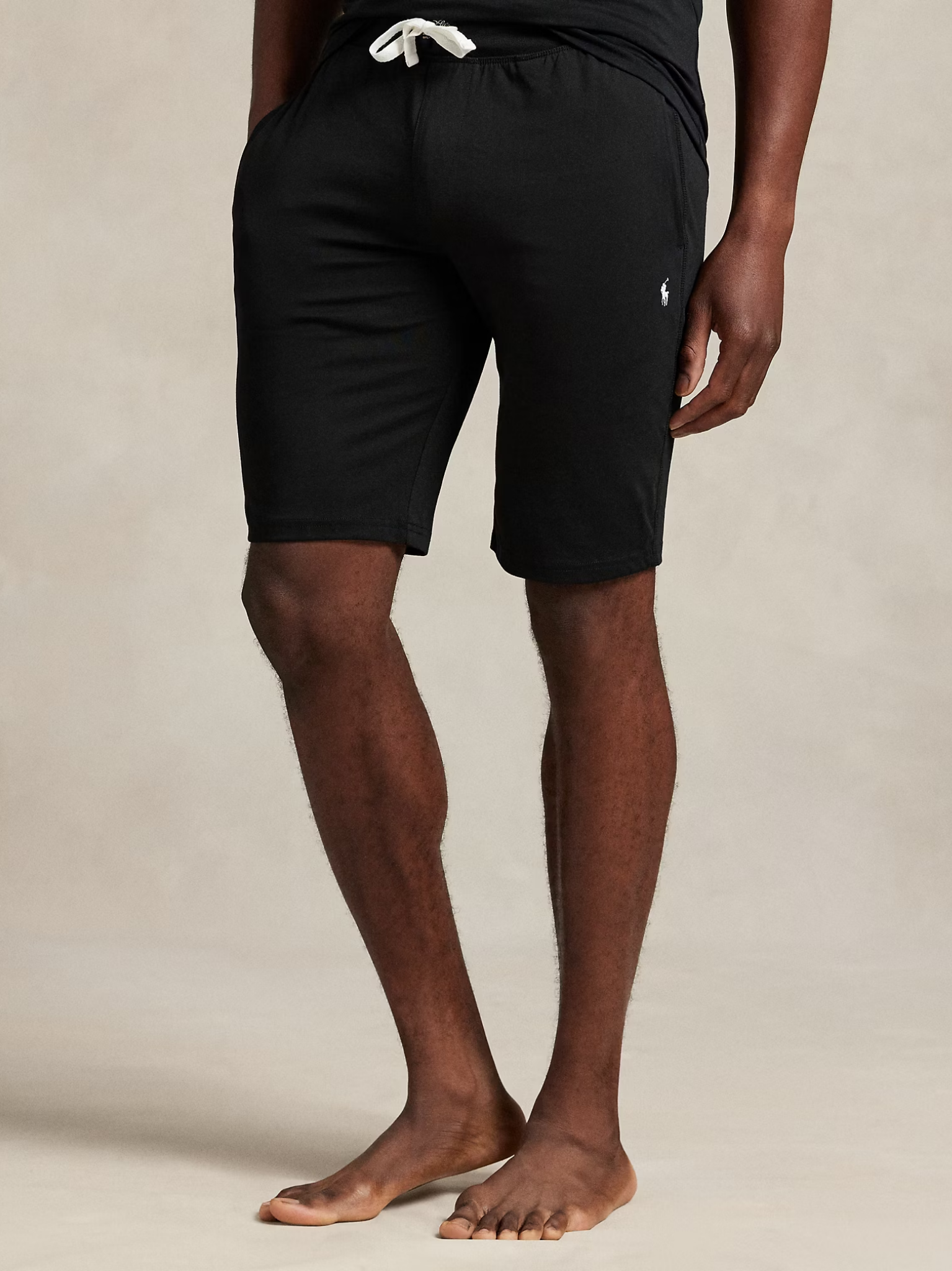 RALPH LAUREN Cotton Jersey Sleep Shorts Polo Black