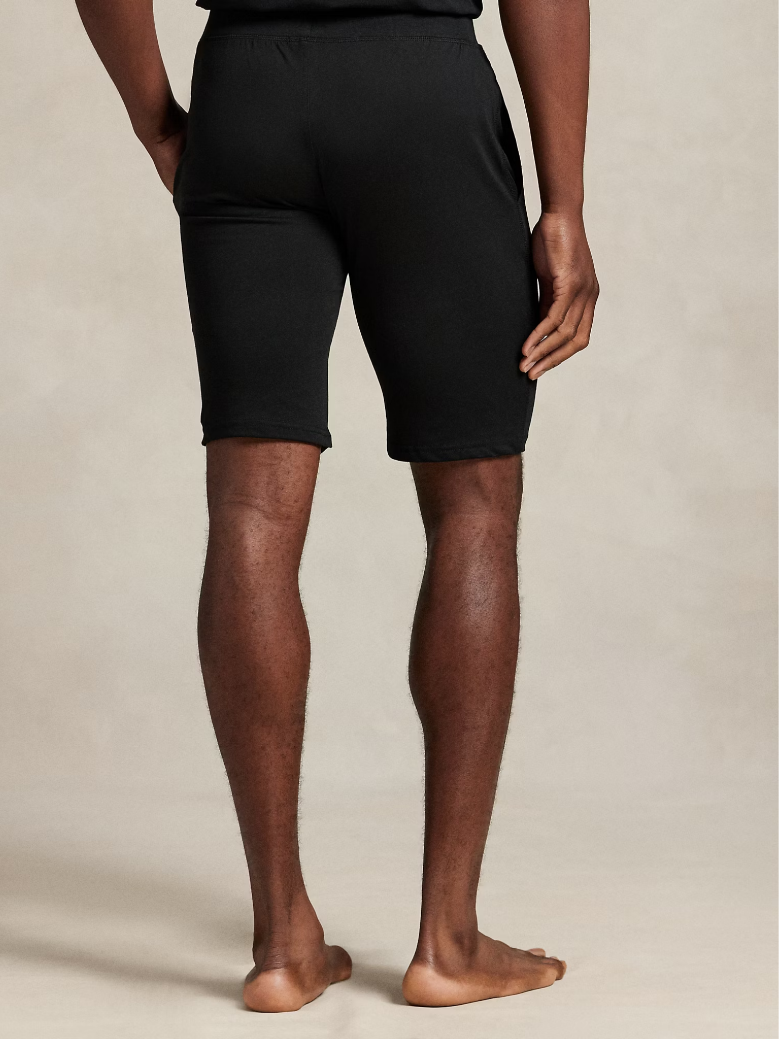 RALPH LAUREN Cotton Jersey Sleep Shorts Polo Black