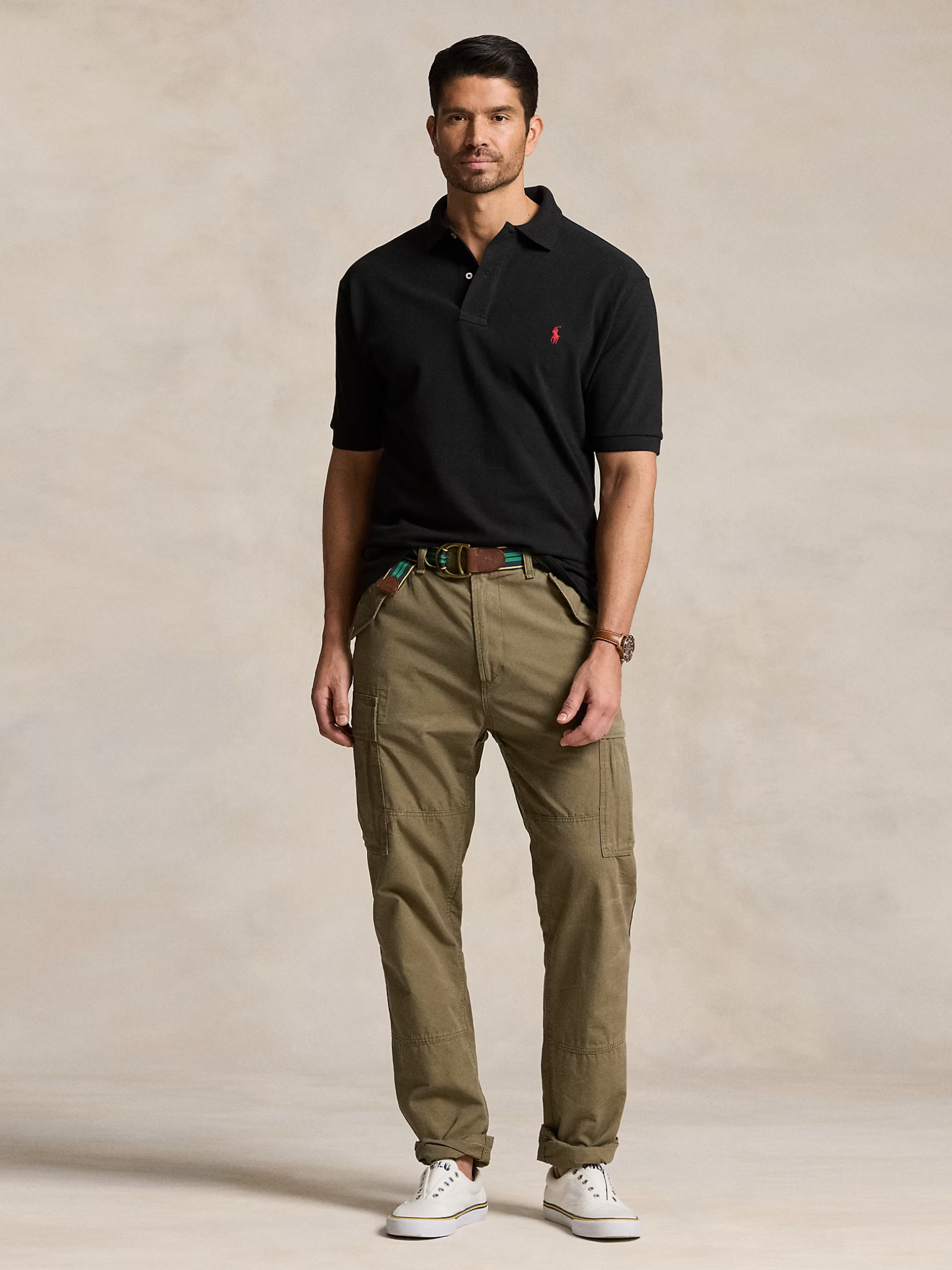 RALPH LAUREN The Iconic Mesh Polo Shirt Black