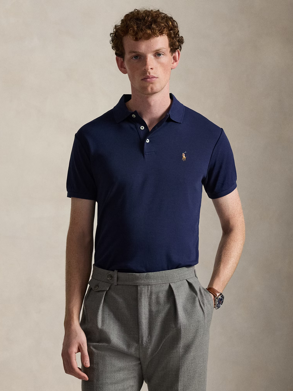RALPH LAUREN Slim Fit Soft-Touch Polo Shirt Refined Navy