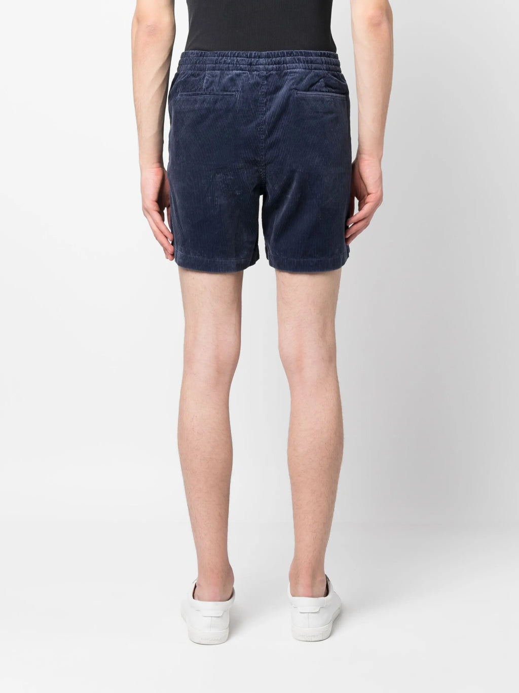 RALPH LAUREN Corduroy Drawstring-fastening Shorts Navy