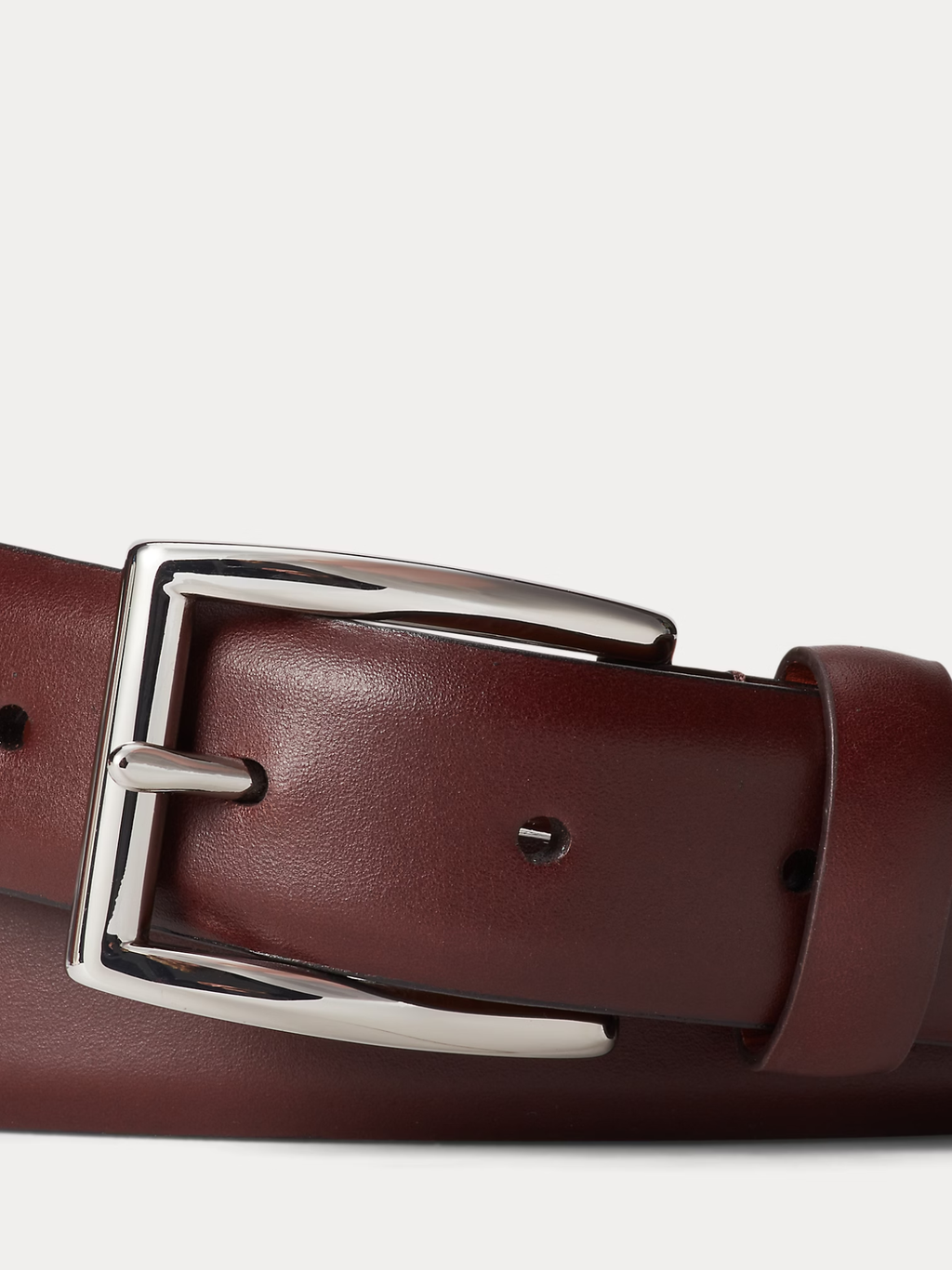 RALPH LAUREN Leather Dress Belt Brown