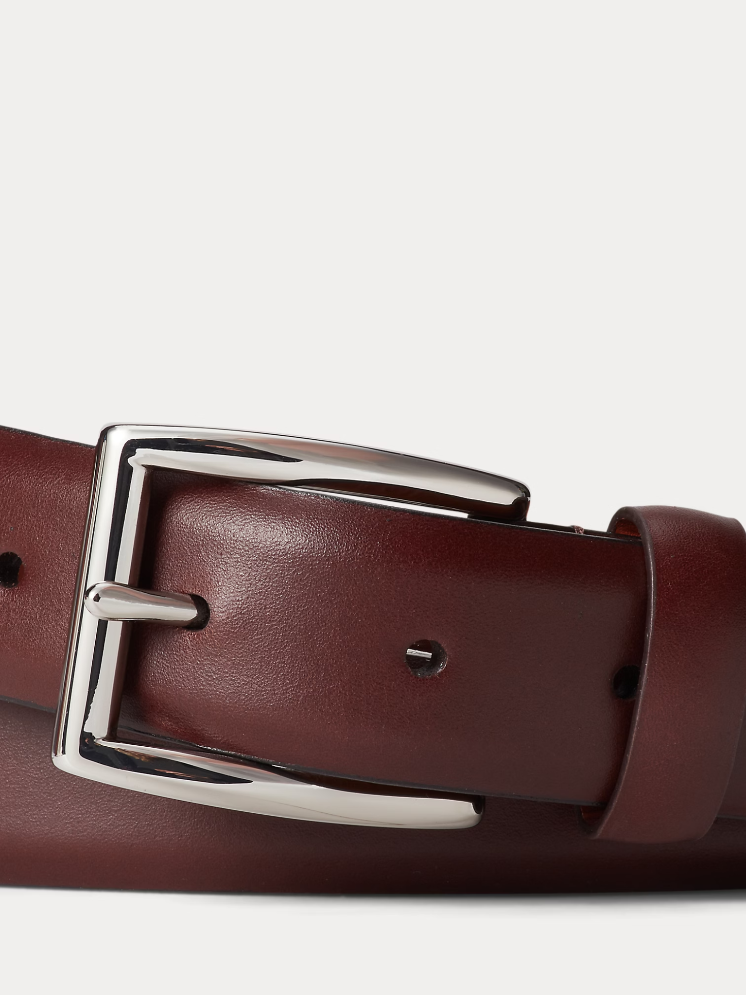 RALPH LAUREN Leather Dress Belt Brown