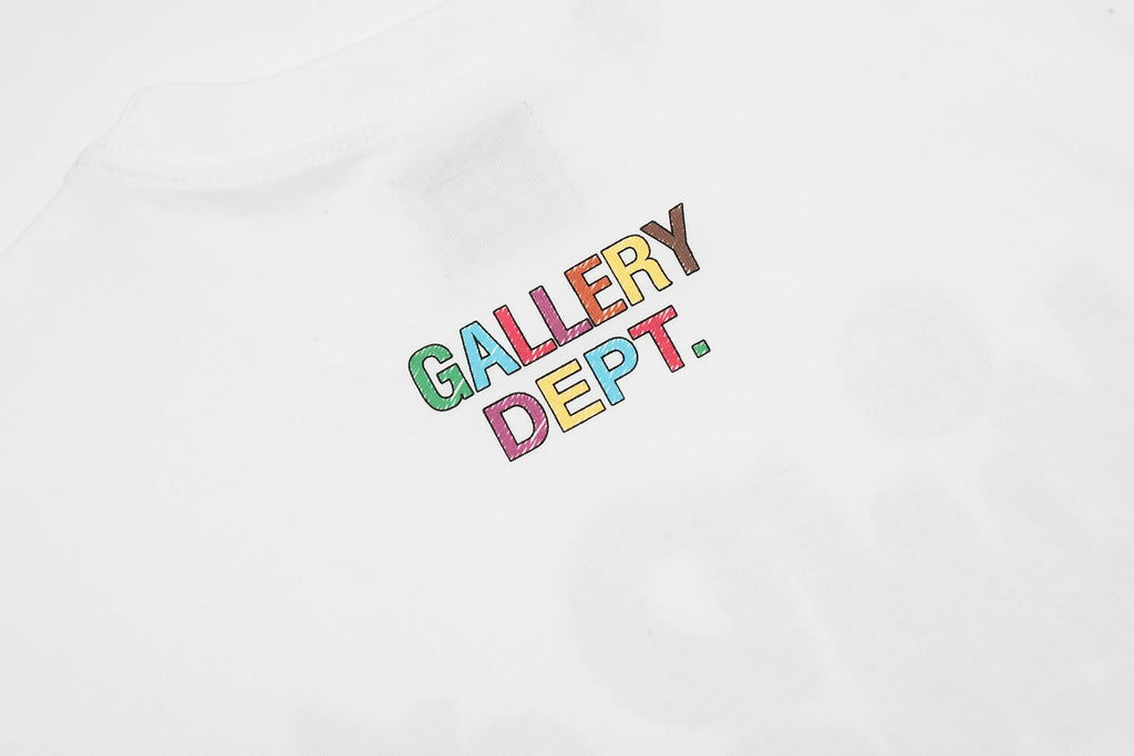 Gallery Dept crayon hand-painted colorful print T-shirt